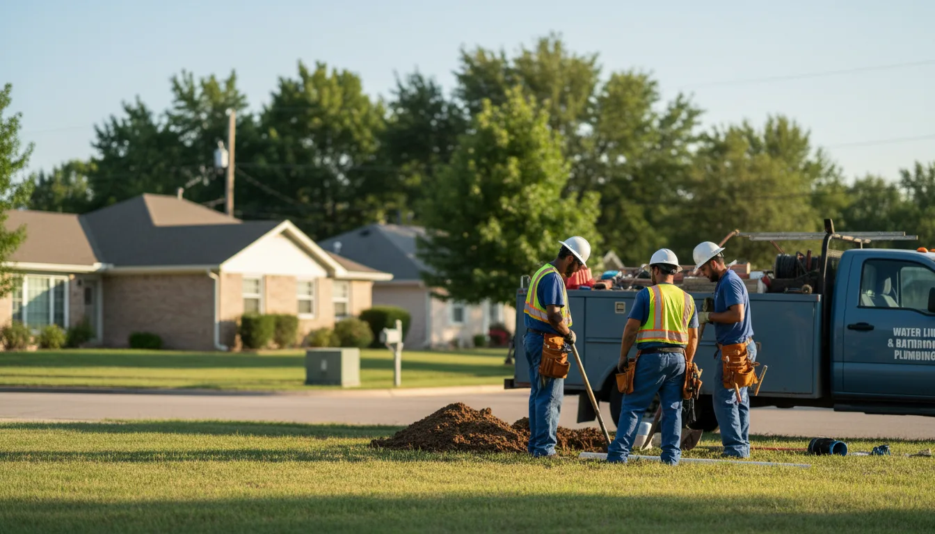 Residential water line and bathroom plumbing service in Holden, MA